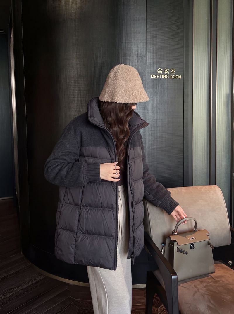 막스마라 하이 칼라 미디 다운 베스트 - 키린 패딩 레플 참고 이미지